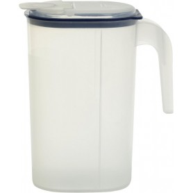 plast team Pichet, 1,5 litre, transparent/blanc