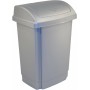 past team Poubelle couvercle basculant, 10 litres, argent
