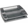 Plast team gouttoir vaisselle avec tablette, argent