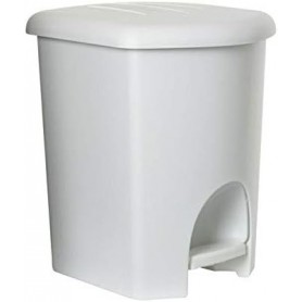 plast team Poubelle pdale, 16 litres, blanc
