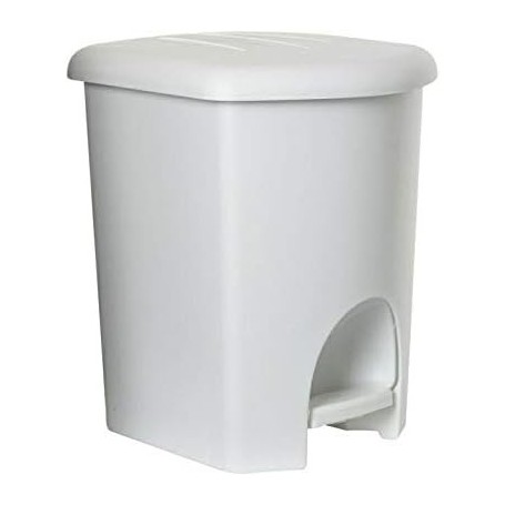 plast team Poubelle pdale, 16 litres, blanc