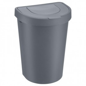 plast team Poubelle SEATTLE, 25 litres, argent