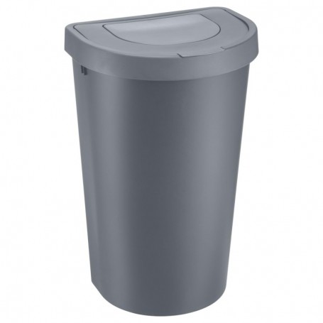 plast team Poubelle SEATTLE, 45 litres, argent