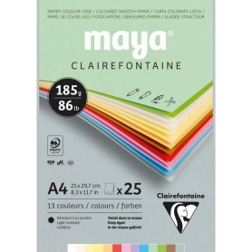 Clairefontaine Bloc de papier couleur MAYA, A4, 185 g/m2