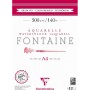 Clairefontaine Bloc de papier aquarelle FONTAINE, fin, A4