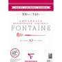 Clairefontaine Bloc de papier aquarelle FONTAINE, fin, A3