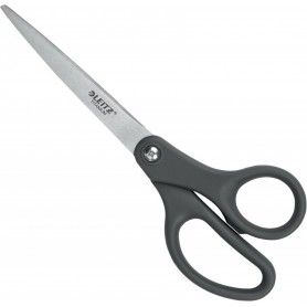 LEITZ Ciseaux Titanium, longueur: 180 mm, rond, gris