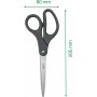 LEITZ Ciseaux Titanium, longueur: 205 mm, rond, gris