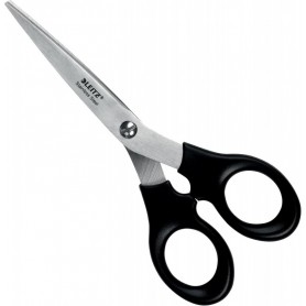 LEITZ Ciseaux, longueur: 165 mm, rond, noir