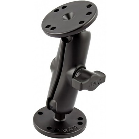 RAM Mount Universal Double Ball Mount with 2 round plates