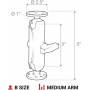 RAM Mount Universal Double Ball Mount with 2 round plates