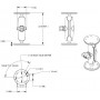 RAM Mount Universal Double Ball Mount with 2 round plates