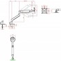 One for All Monitor Halterung Solid Single weiß