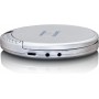 Lenco CD-201SI Portabler CD-Player mit Hörbuch- und Ladefunktion, silber