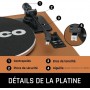 Lenco LS-430 Plattenspieler 4x Lautsprechern BT braun