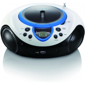 Radio FM portable Lecteur CD et USB Blue