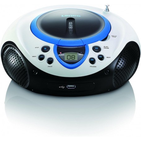 Radio FM portable Lecteur CD et USB Blue