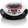 Radio FM portable Lecteur CD et USB Rose