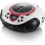 Radio FM portable Lecteur CD et USB Rose