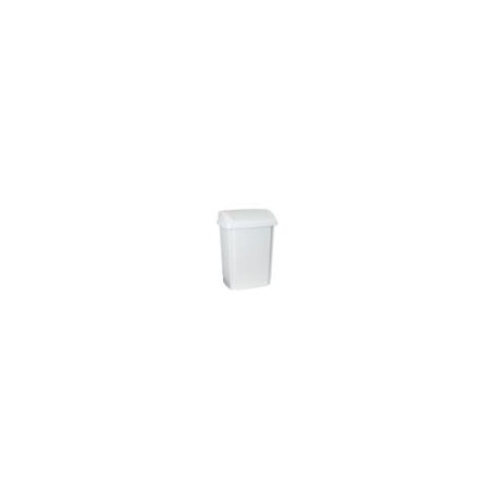 past team Poubelle couvercle basculant, 25 litres, blanc