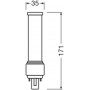 LEDVANCE Ampoule LED DULUX D, 9 Watt, G24d-3 (840)