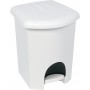 plast team Poubelle cosmtique pdale, 6 litres, blanc