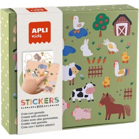 APLI kids Jeu de gommettes \"Les animaux et leur habitat\"