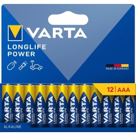 VARTA Pile alcaline \"LONGLIFE POWER\", Micro AAA, pack de 12