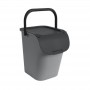 EDA Poubelle de tri TriHome, 40 litres, ciment/anthracite