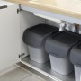 EDA Poubelle de tri TriHome, 40 litres, ciment/anthracite