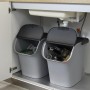 EDA Poubelle de tri TriHome, 40 litres, ciment/anthracite