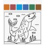 HEYDA Kit d\'aquarelles \"Dinosaure\", 10 motifs