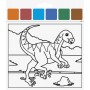 HEYDA Kit d\'aquarelles \"Dinosaure\", 10 motifs