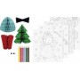 HEYDA Kit de coloriage 3D \"Nol\", 15 pices