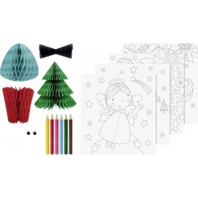 HEYDA Kit de coloriage 3D \"Nol\", 15 pices
