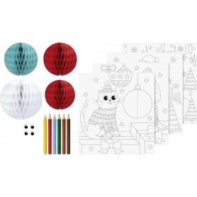 HEYDA Kit de coloriage 3D \"Hiver\", 15 pices