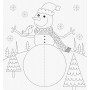 HEYDA Kit de coloriage 3D \"Hiver\", 15 pices