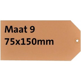 rillprint tiquette … suspendre, 75 x 150 mm, marron kraft