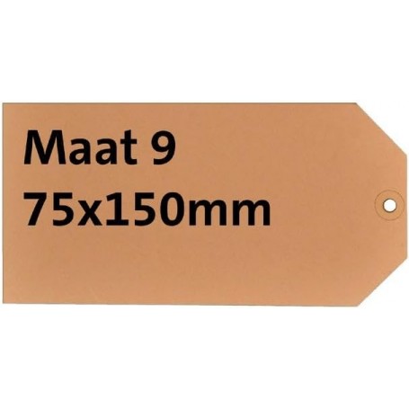 rillprint tiquette … suspendre, 75 x 150 mm, marron kraft