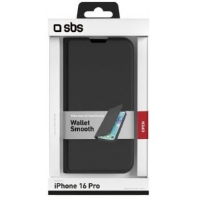SBS Wallet Stand iPhone 16 Pro schwarz
