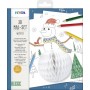 HEYDA Kit de coloriage 3D \"Hiver\", 15 pices