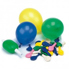 PAPSTAR Mini-Luftballons inkl. Pumpe, farbig sortiert
