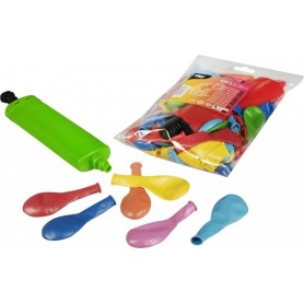 PAPSTAR Luftballons inkl. Pumpe, farbig sortiert