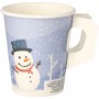 PAPSTAR Gobelet en carton avec anse \"Snowtime\", 0,2 l