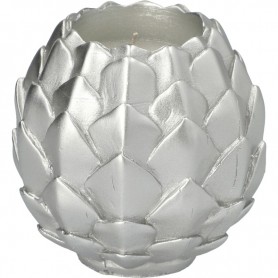 PAPSTAR Bougie sphrique \"Pine Cone\", argent