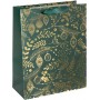 sigel Sac cadeau de Nol \"Golden ornaments on green\", petit