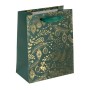 sigel Sac cadeau de Nol \"Golden ornaments on green\", petit