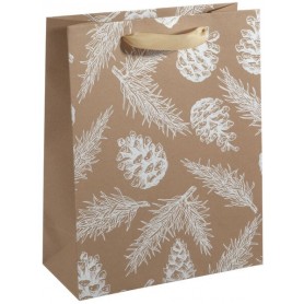 sigel Sac cadeau de Nol \"Pine cones and pine branches\"