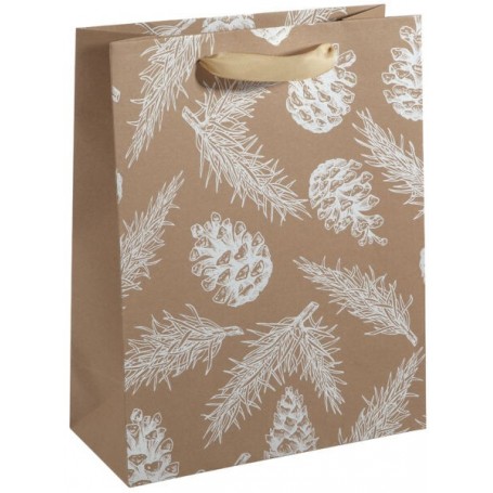 sigel Sac cadeau de Nol \"Pine cones and pine branches\"