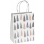 sigel Sac cadeau de Nol \"Pine trees\", grand